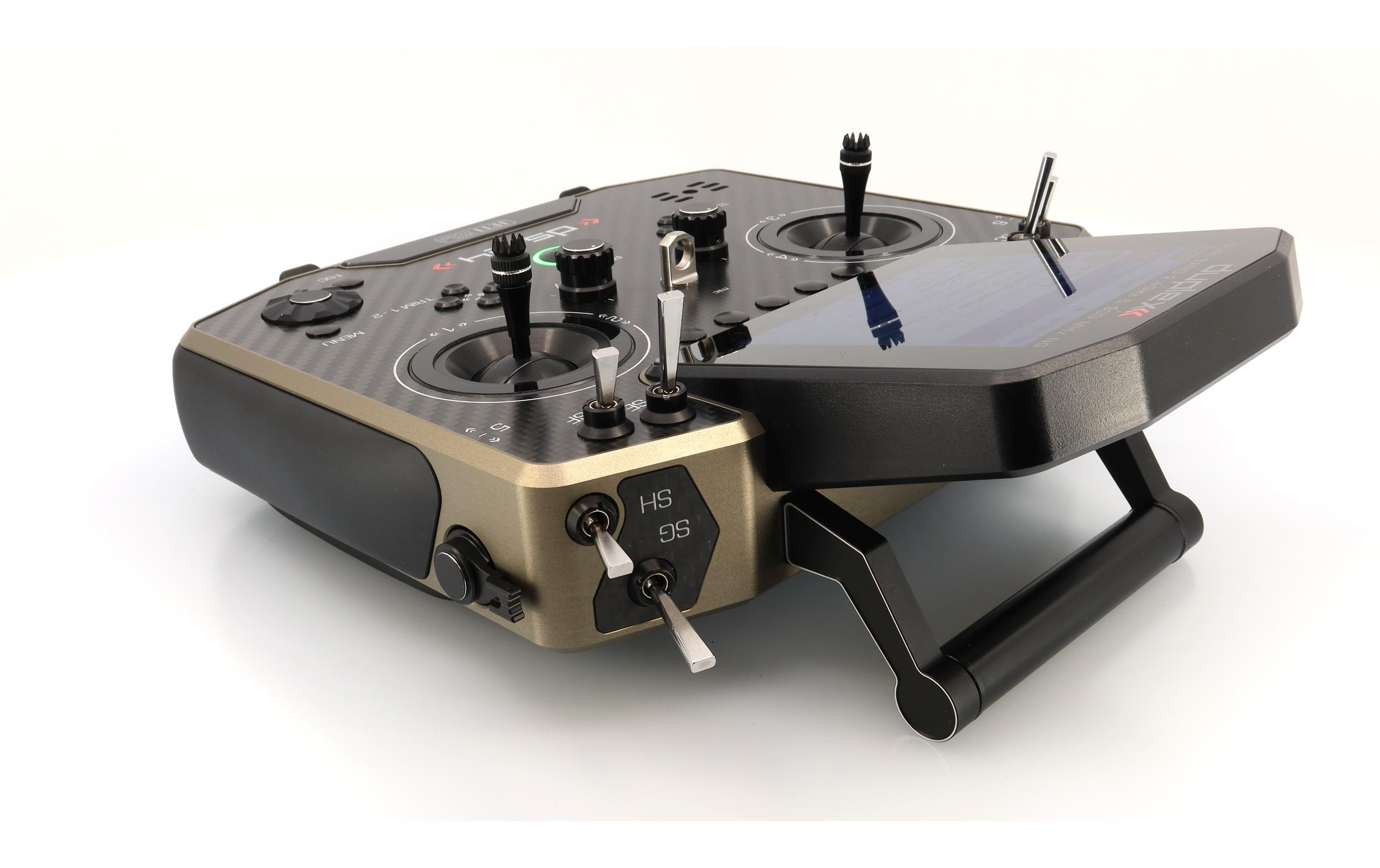 Fernsteuerung DS-24II Carbon Line Bronze 24 Kanal, Duplex EX<br>Professioneller 24-Kanal-Sender mit Geber auf Rückseite und Carbon-Frontplatte