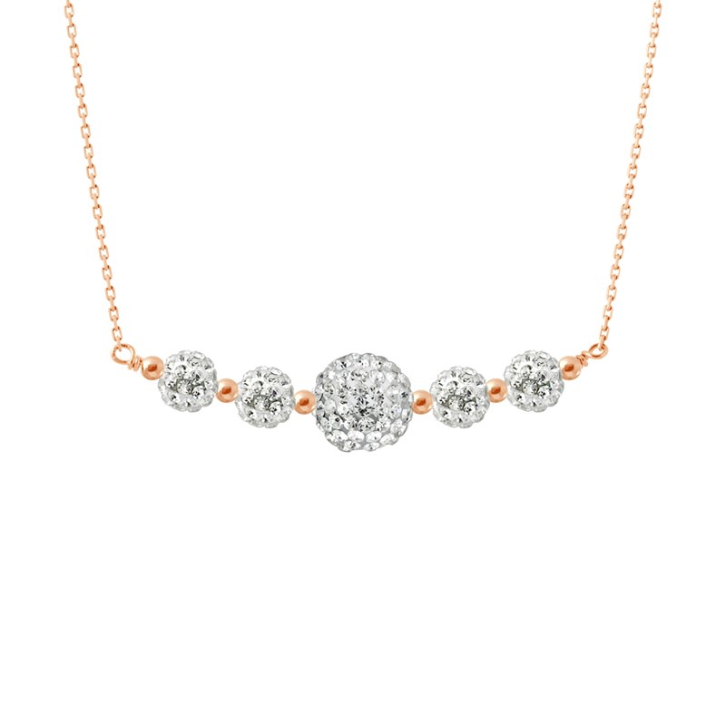 Collier - Cristal blanc - Argent 925