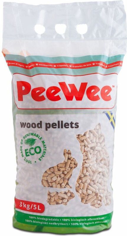 Peewee - Houtkorrels - Kattenbakvulling - 3 kg