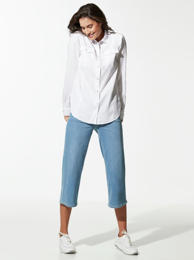 Lyocell-Jeansbluse Extraleicht