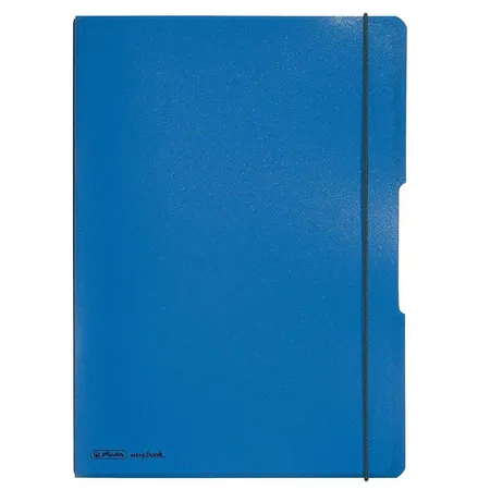 Herlitz Notizheft flex, DIN A4, je 40 Blatt kariert + liniert, blau