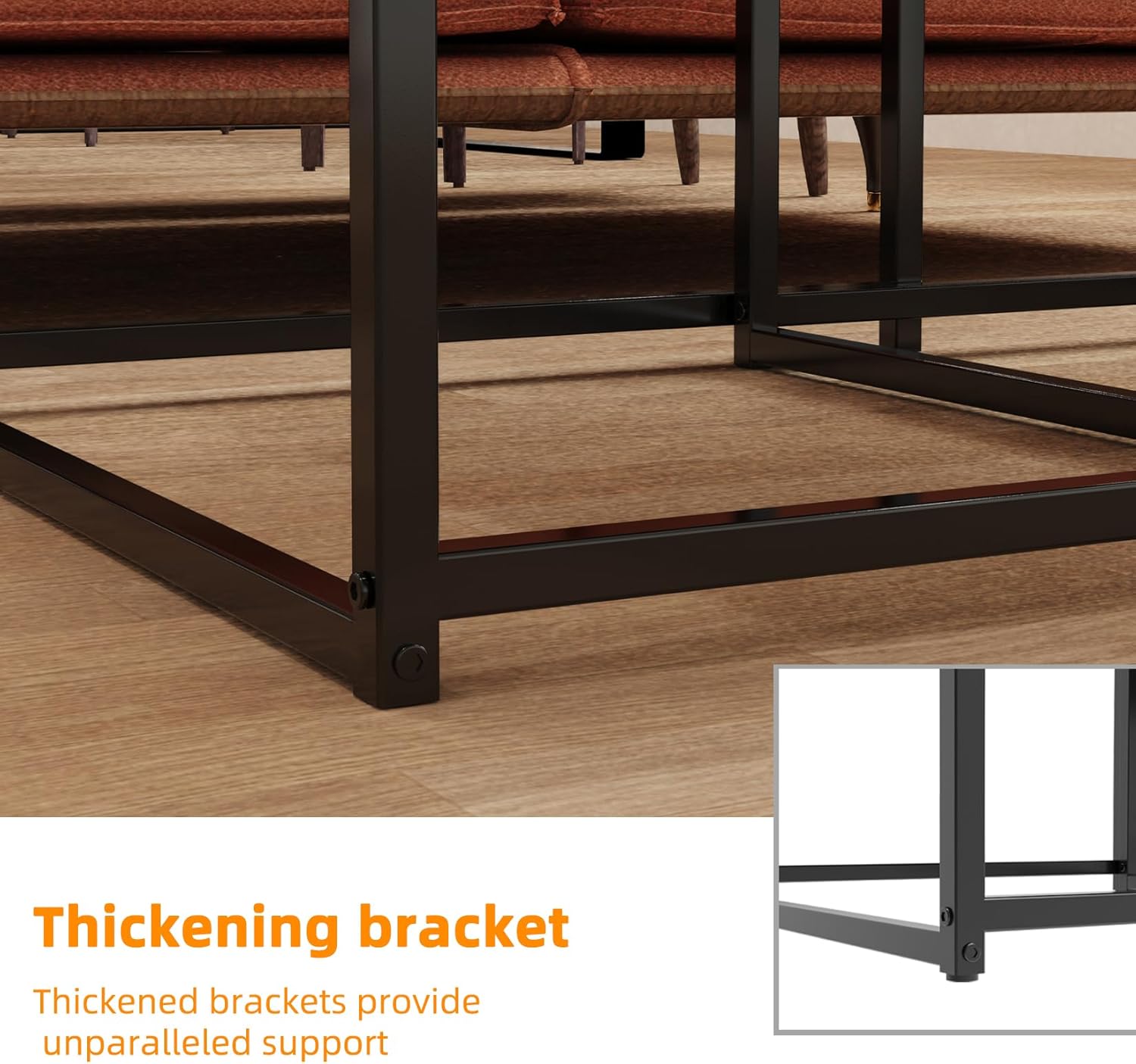 FATIVO Couchtisch Schwarz Marmor Wohnzimmertisch: beistelltisch 2er Set modern sofatisch quadratisch mit metallgestell für Wohnzimmer groß:65×65×40cm klein:60×60×34cm