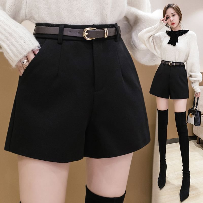 Jaqmine - Hoge taille effen shorts
