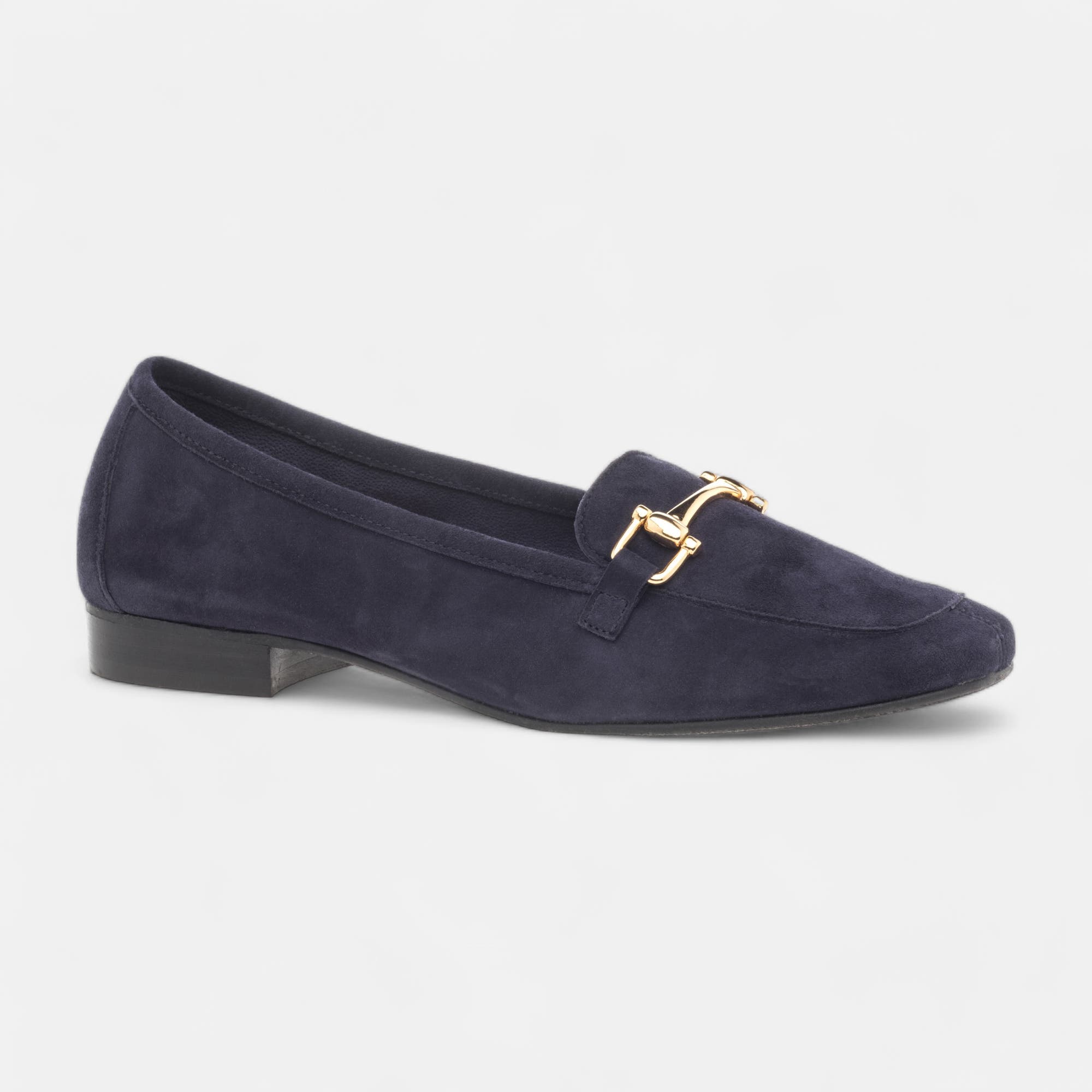 Mocassins Femme en cuir bleu marine