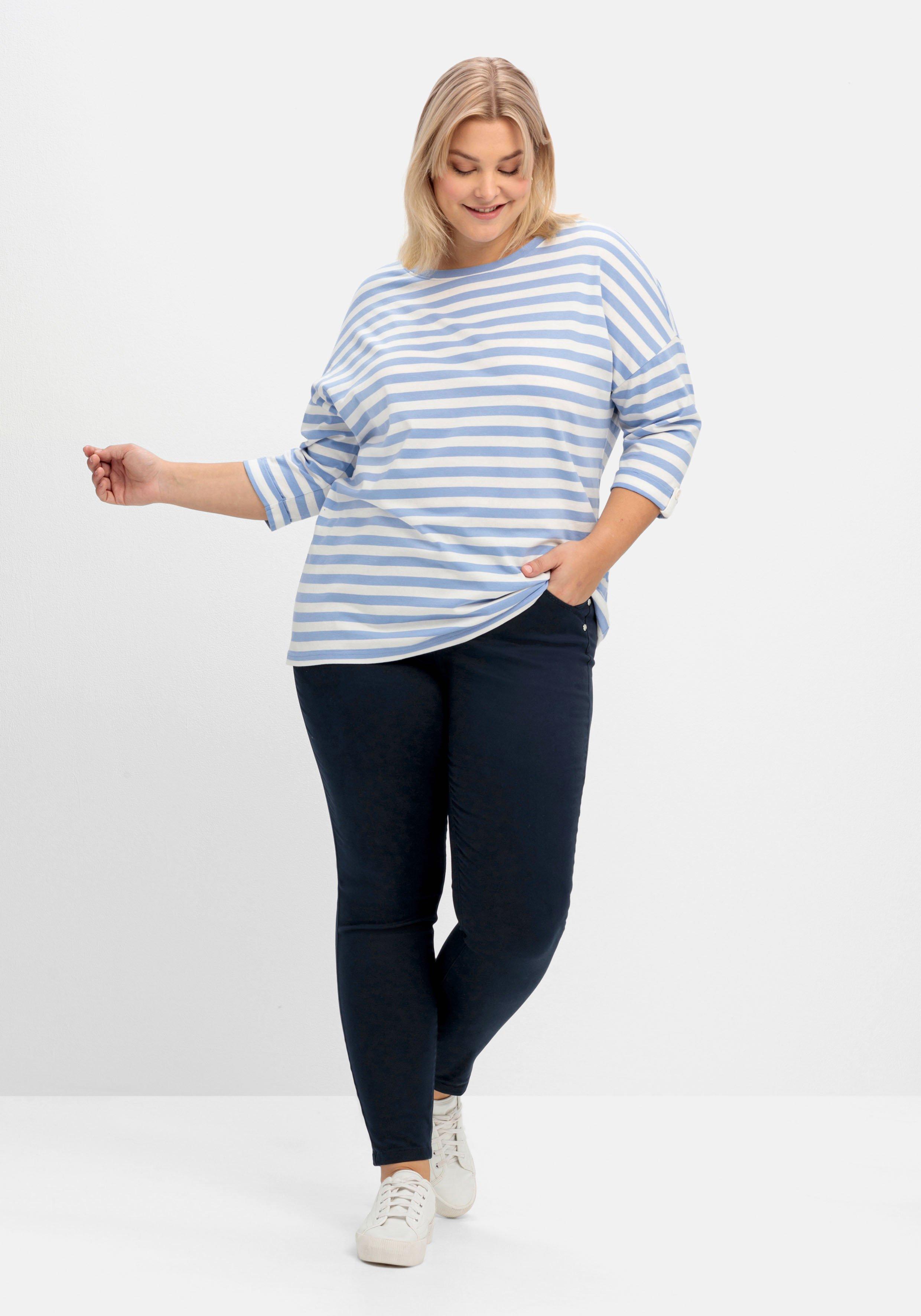 Extraschmale Twillhose in Curvy-Schnitt SUSANNE