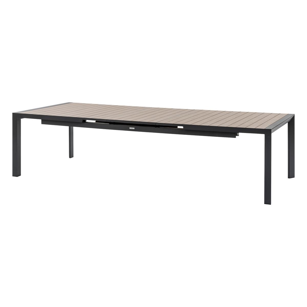 TABLE EVASION EXTENSIBLE ALUMINIUM HONEY GRAPHITE 14 PLACES
