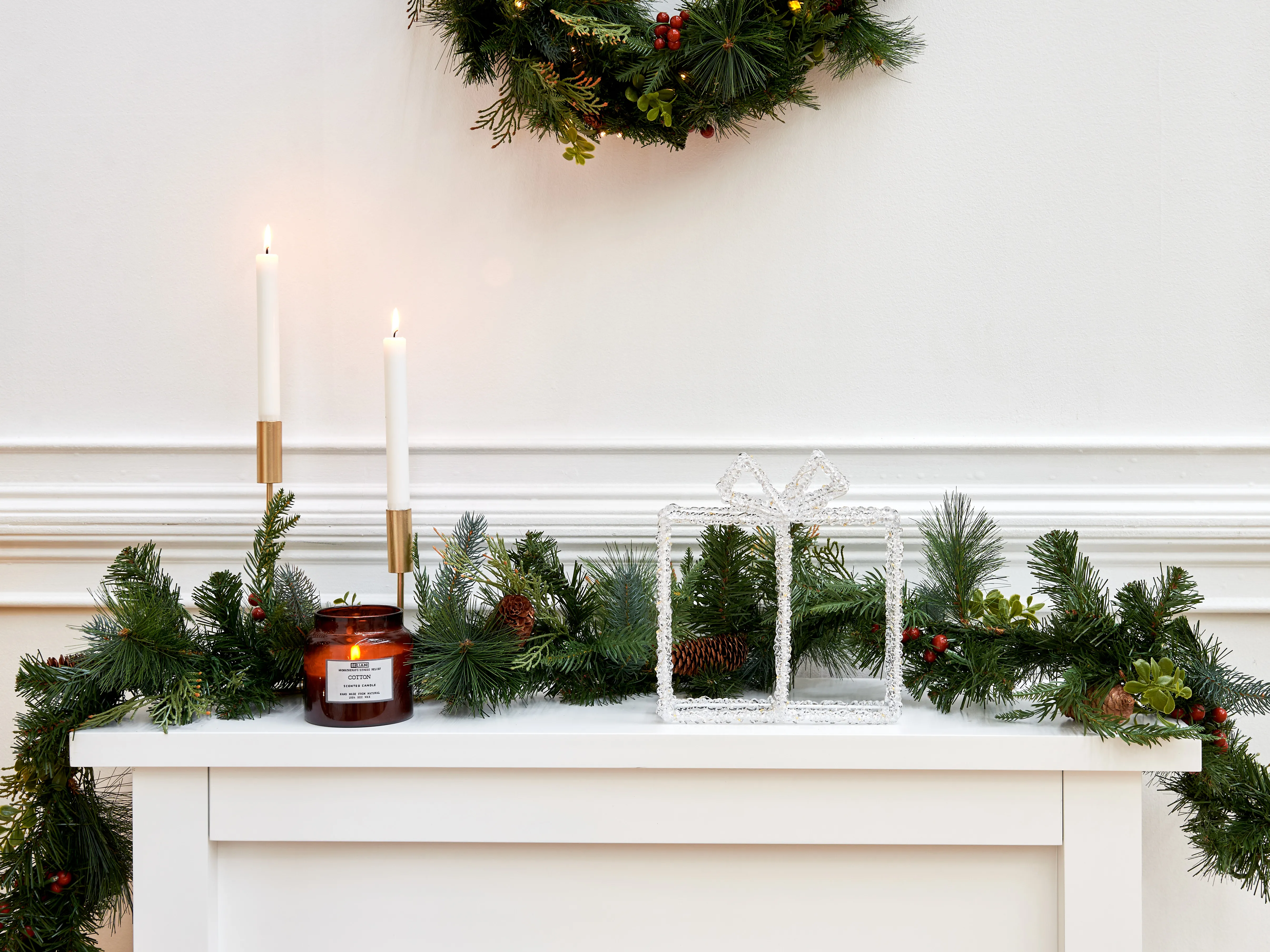 Buitendecoratie LED KEMI Kerstcadeaus 25 cm Wit