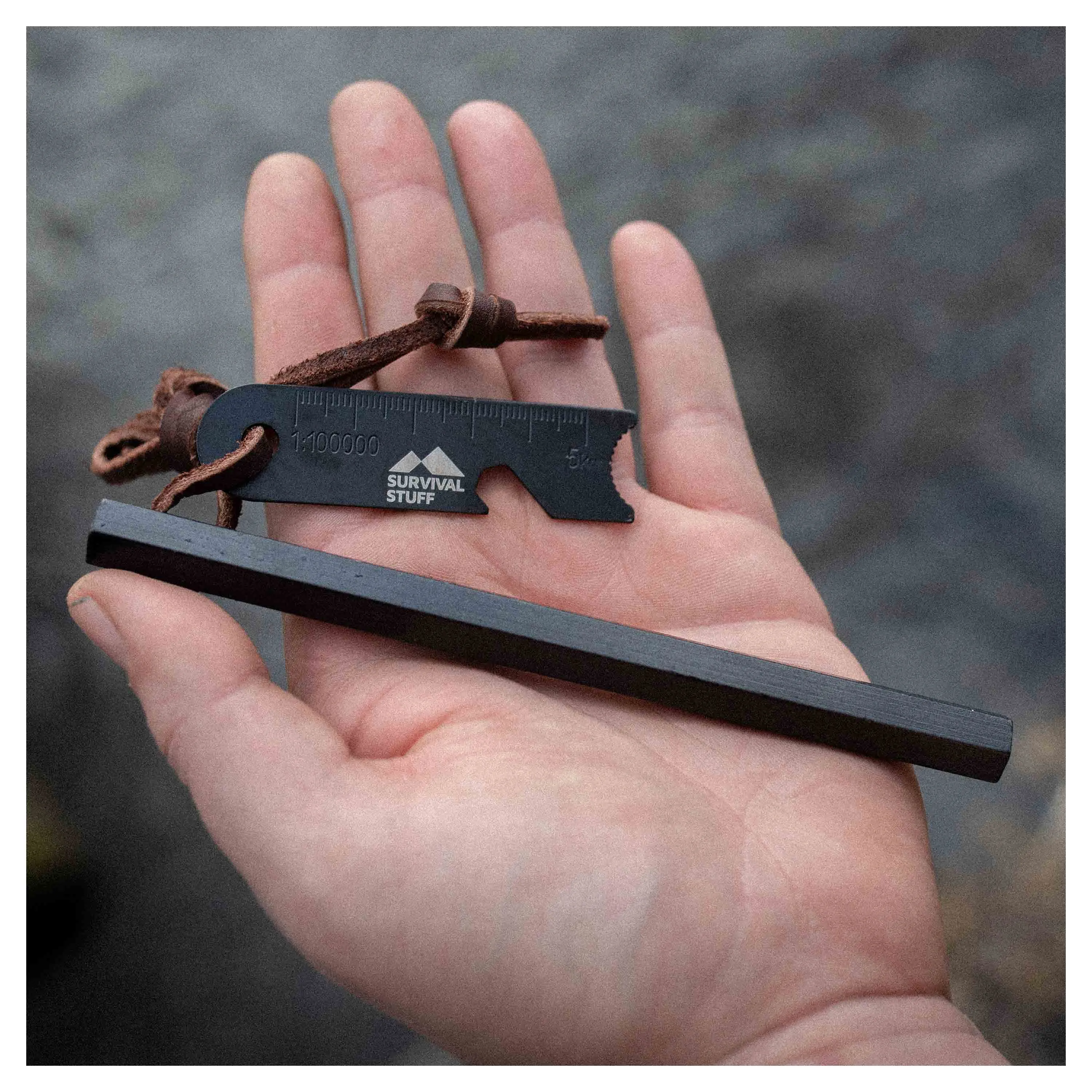 Survival Stuff -  Survival Stuff Feuerstahl HEXA groß schwarz