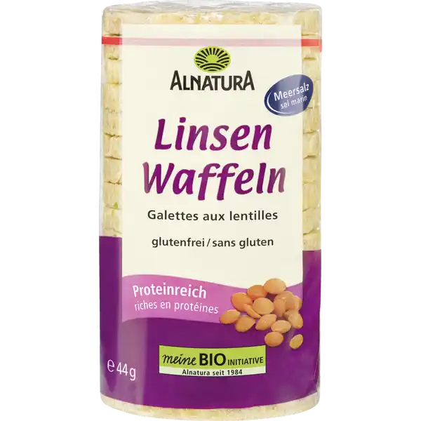 Bio Linsenwaffeln mit Meersalz