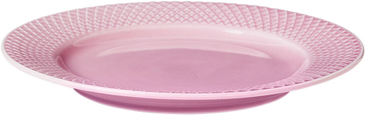 Lyngby Porcelæn Rhombe Frokosttallerken Ø21 cm rosa porcelæn Lyserød