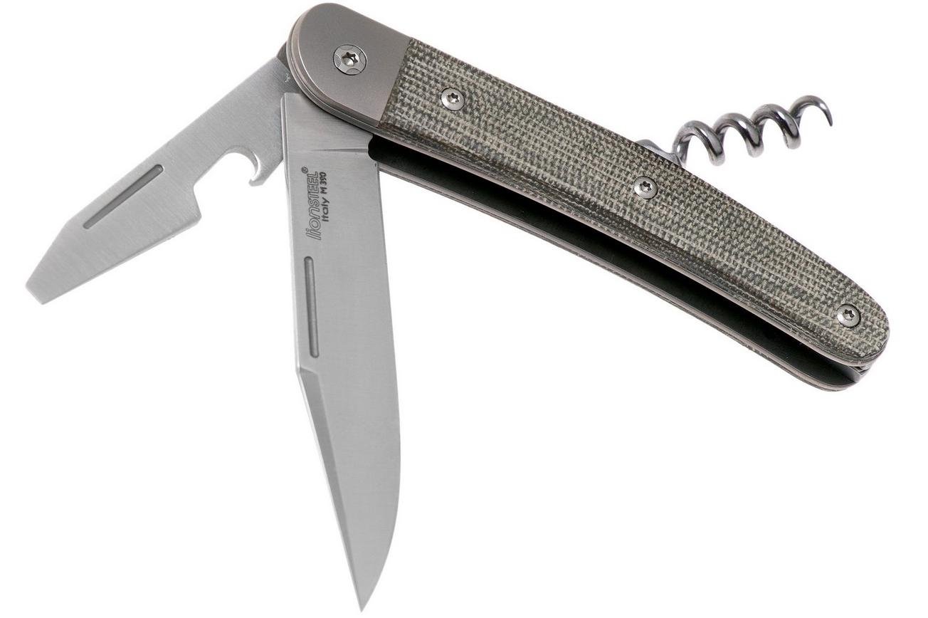 LionSteel Jack 3 Green Canvas Micarta JK3 CVG zakmes