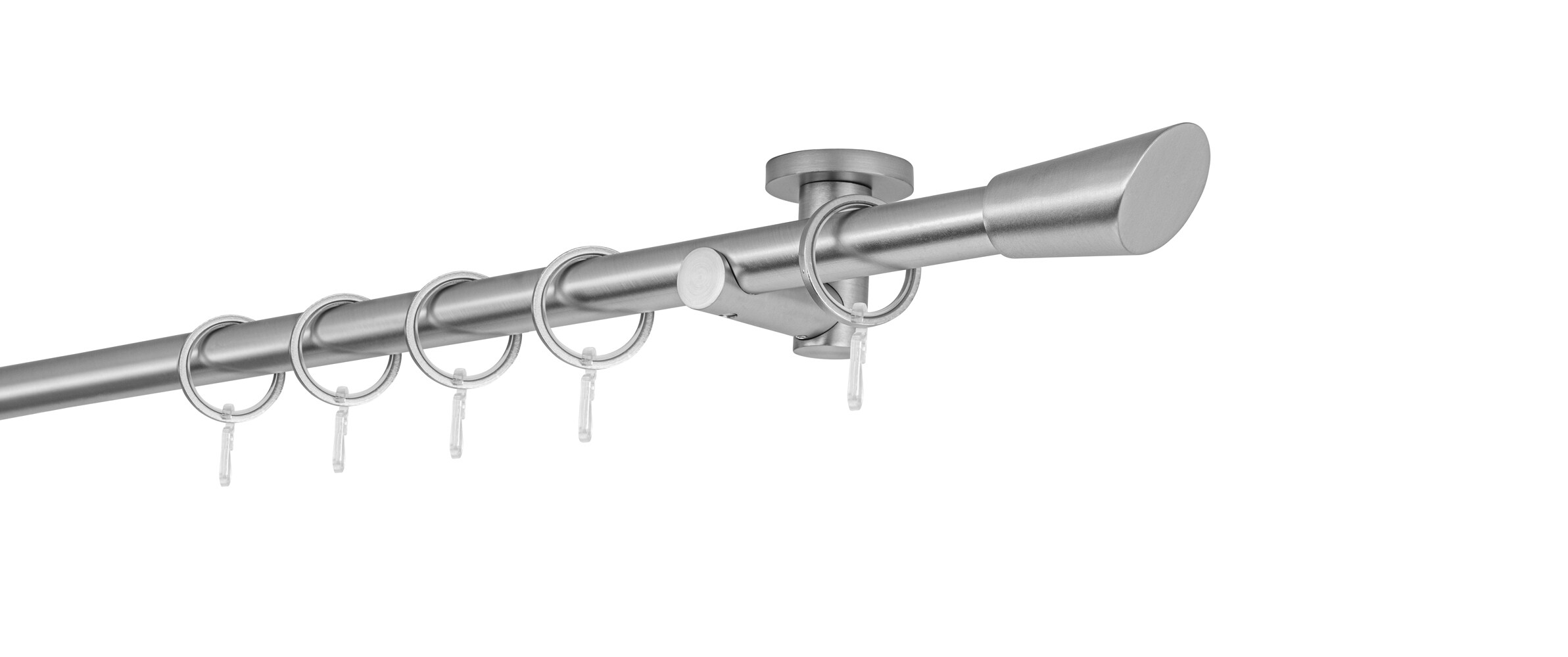 20mm,1-läufig,Rohr,Deckenträger urban,Endstück rag Farbe: Edelstahl-Optik, Größe: 100cm