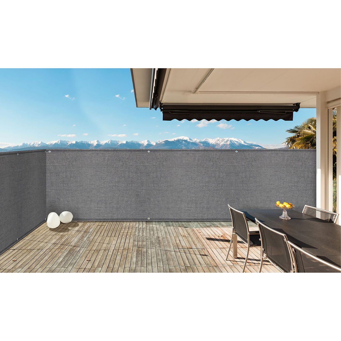 Pratik Garden Brise-vue 300 gr/m² gris anthracite - 1x10 m