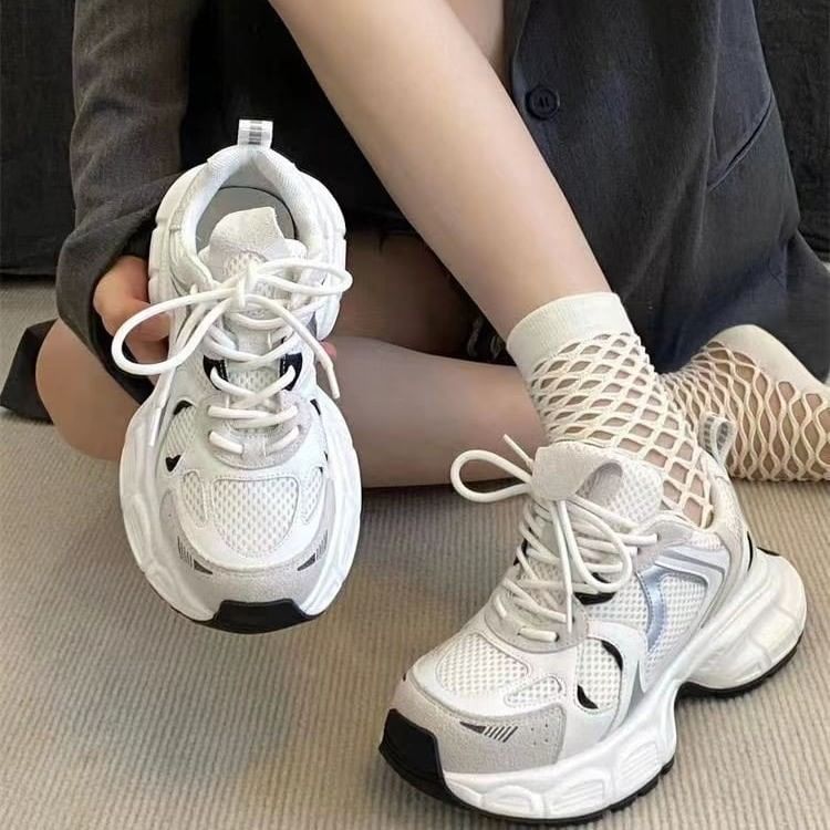 caneik - Platform Panel Mesh Sneakers