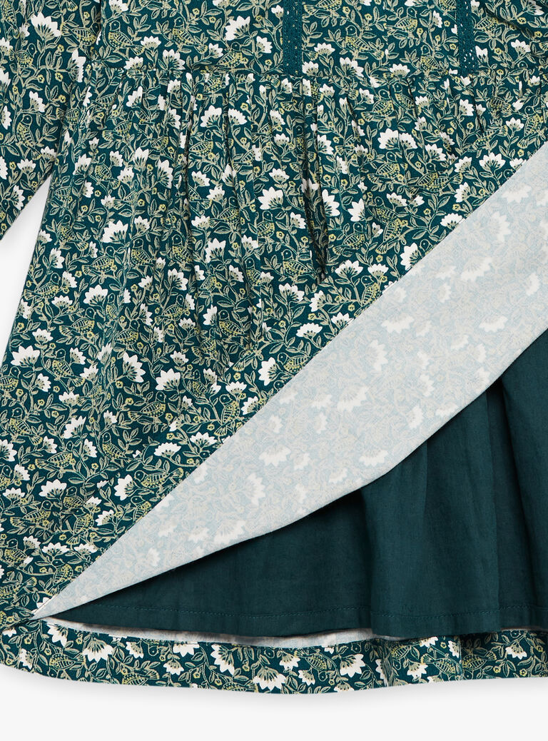 Robe vert émeraude à imprimé fleuri
