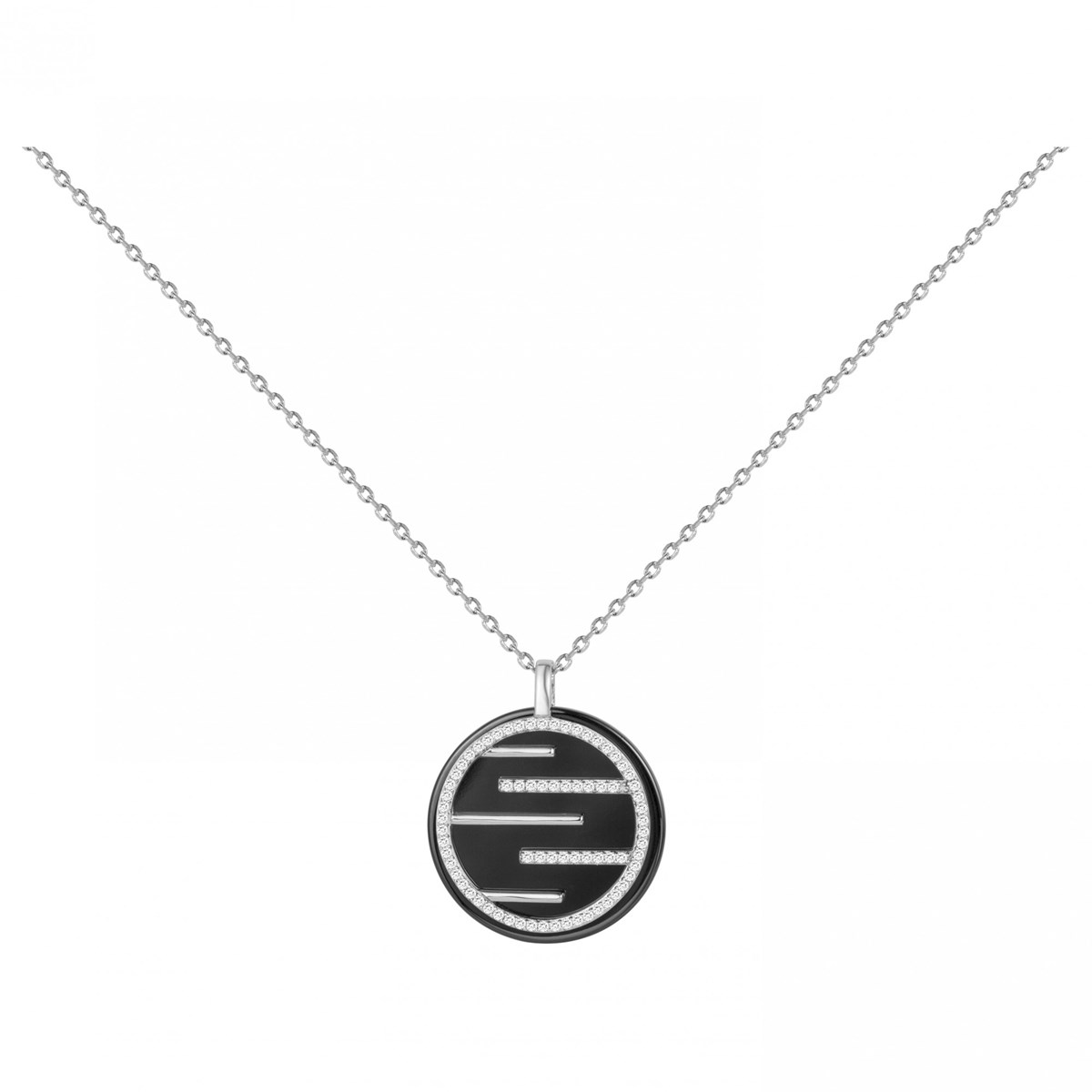 Collier en Argent avec oxyde de zirconium blanc