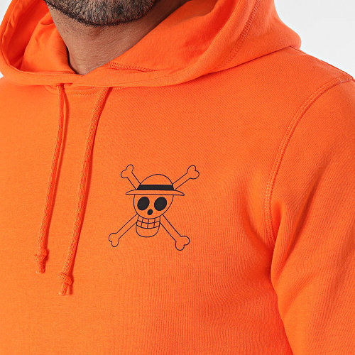 Sweat Capuche Mugiwara Colors Orange Noir