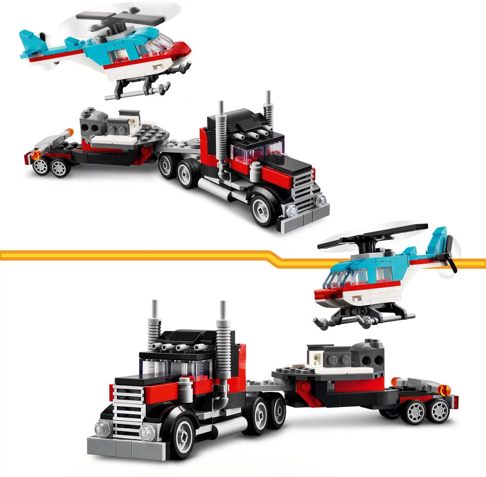 LEGO®CREATOR 31146 - LE CAMION REMORQUE AVEC HELICOPTERE