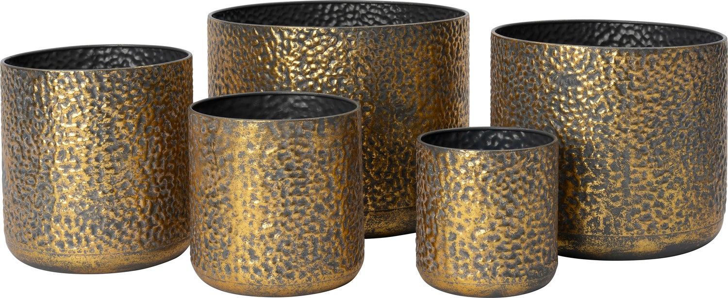 Intratuin bloempot Zita goud D 25 H 22 cm