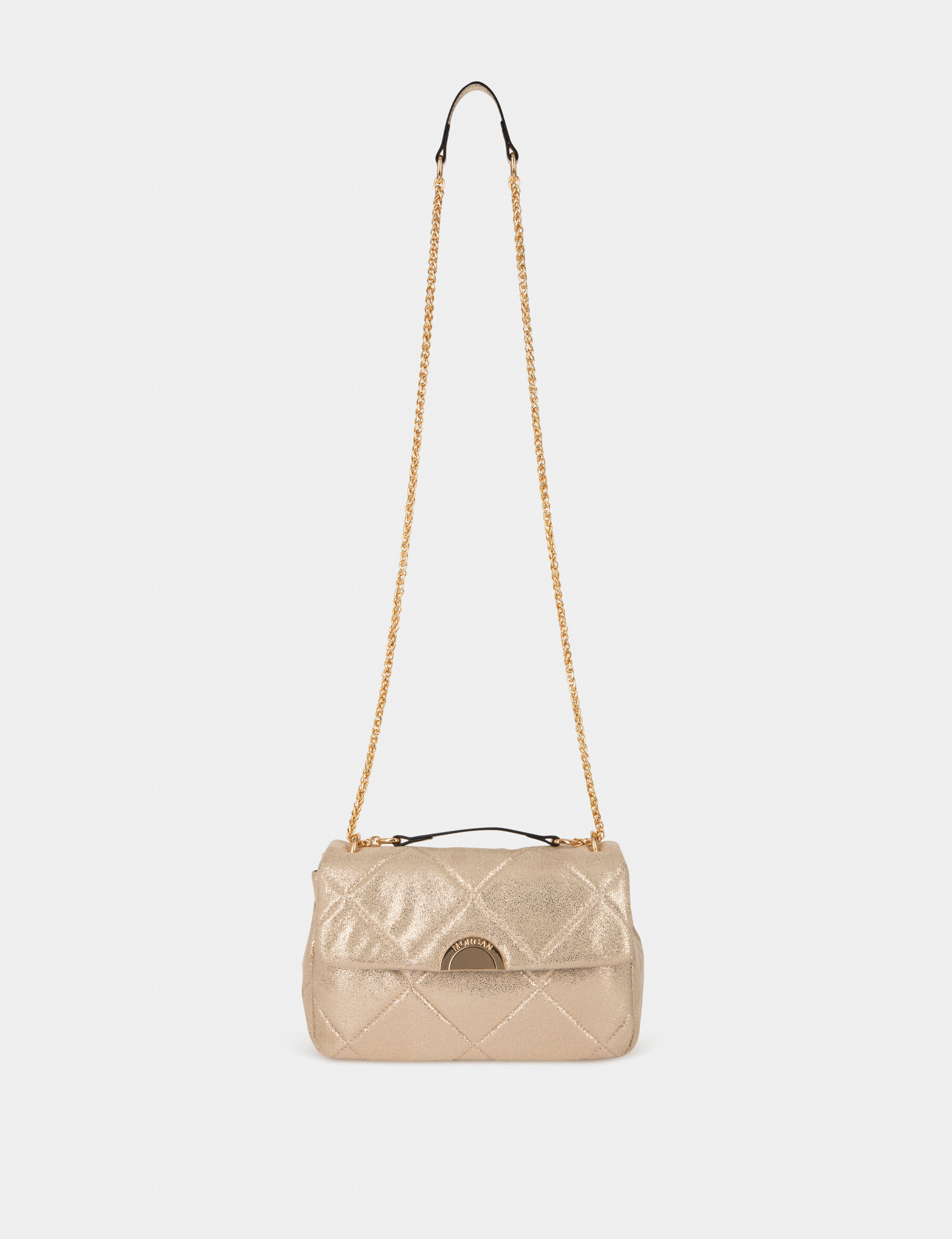 Sac pochette matelassé métallisé dore femme - dore