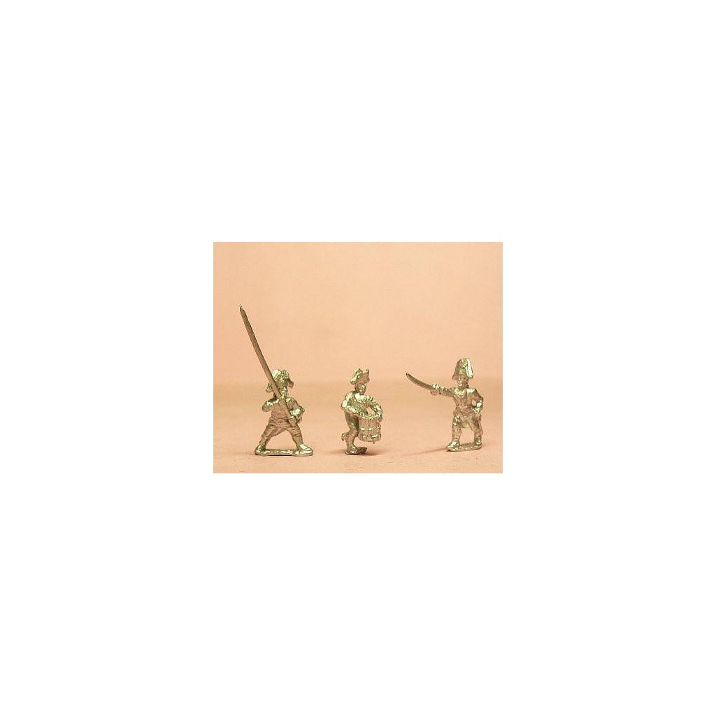 Prussian 1803-06: Command: Line Infantry Officer, Standard Bearer and Drummer