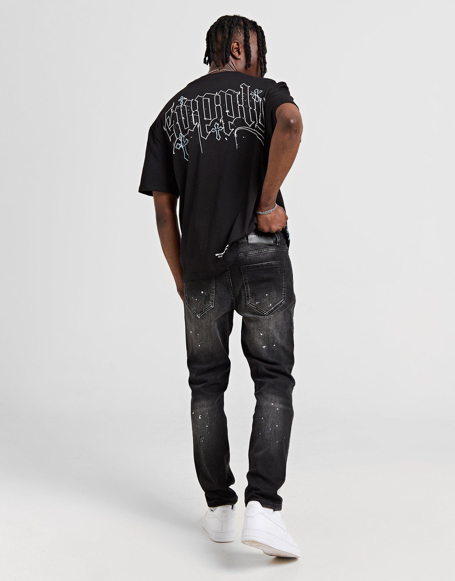 Supply & Demand Jean Rhinestone Homme