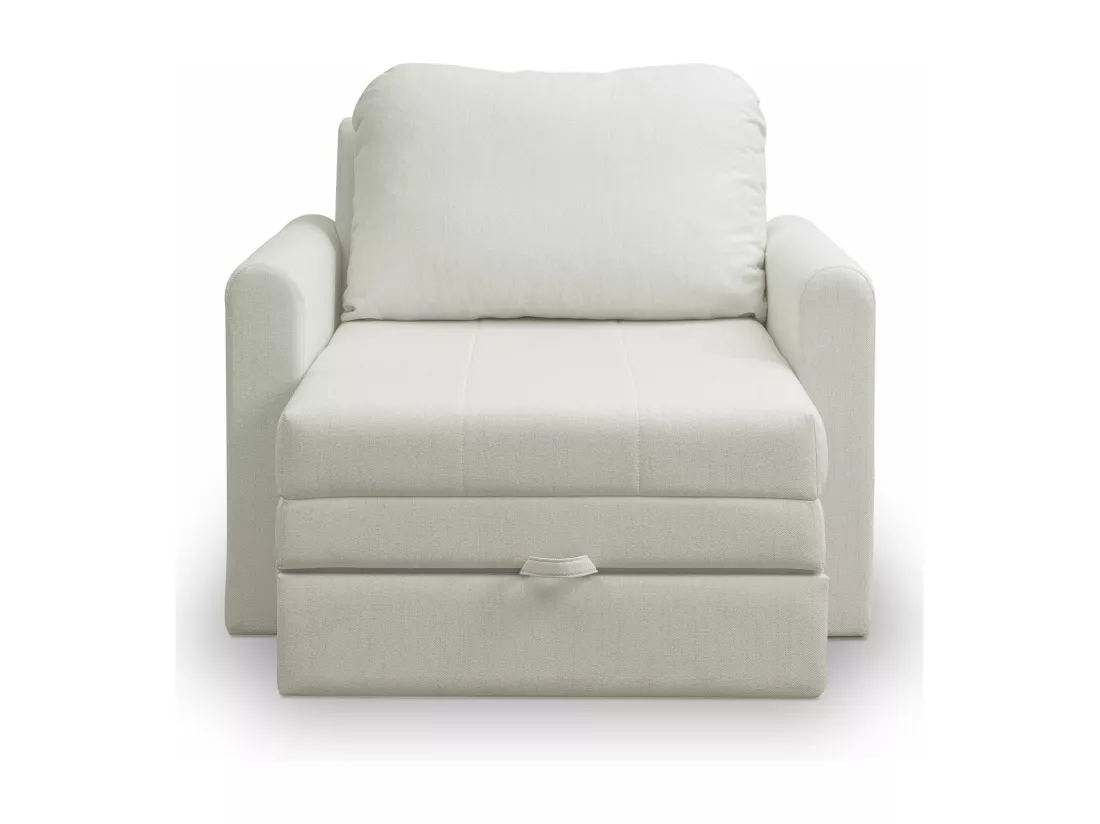 Fauteuil convertible 1 place - crème - DEJANO