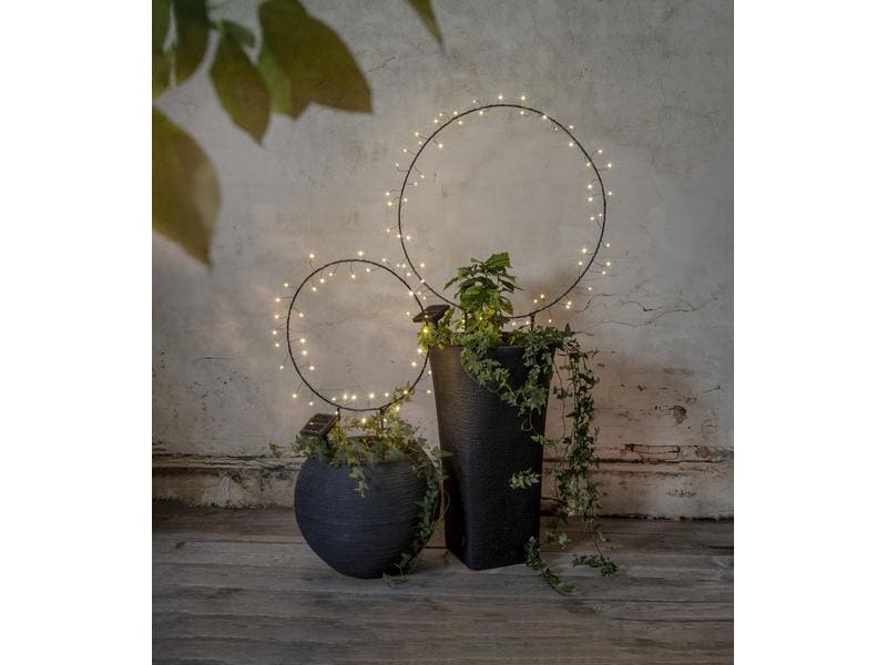 Star Trading Gartenlicht Solar Barlumi, 60 LEDs, Schwarz Lichtbogen mit 60 LEDs