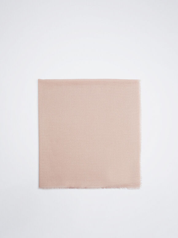 Pashmina lisa com franjas - Rosa