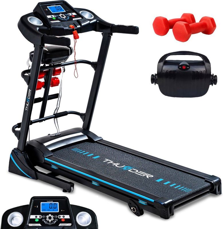 THUNDER - ICON-D-BLACK - Loopband - Met Massagefunctie - Opvouwbaar - Bluetooth - Trainingsprogramma's