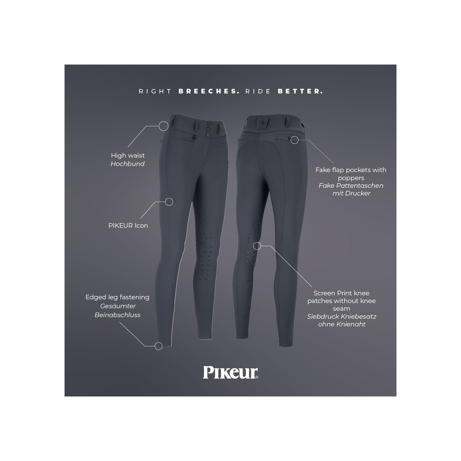 PIKEUR Linn SD Reithose - taupe