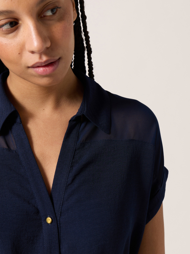 Chemise détail transparence