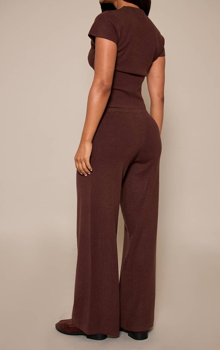 Chocolat Pantalon Petite En Maille À Cordon De Serrage