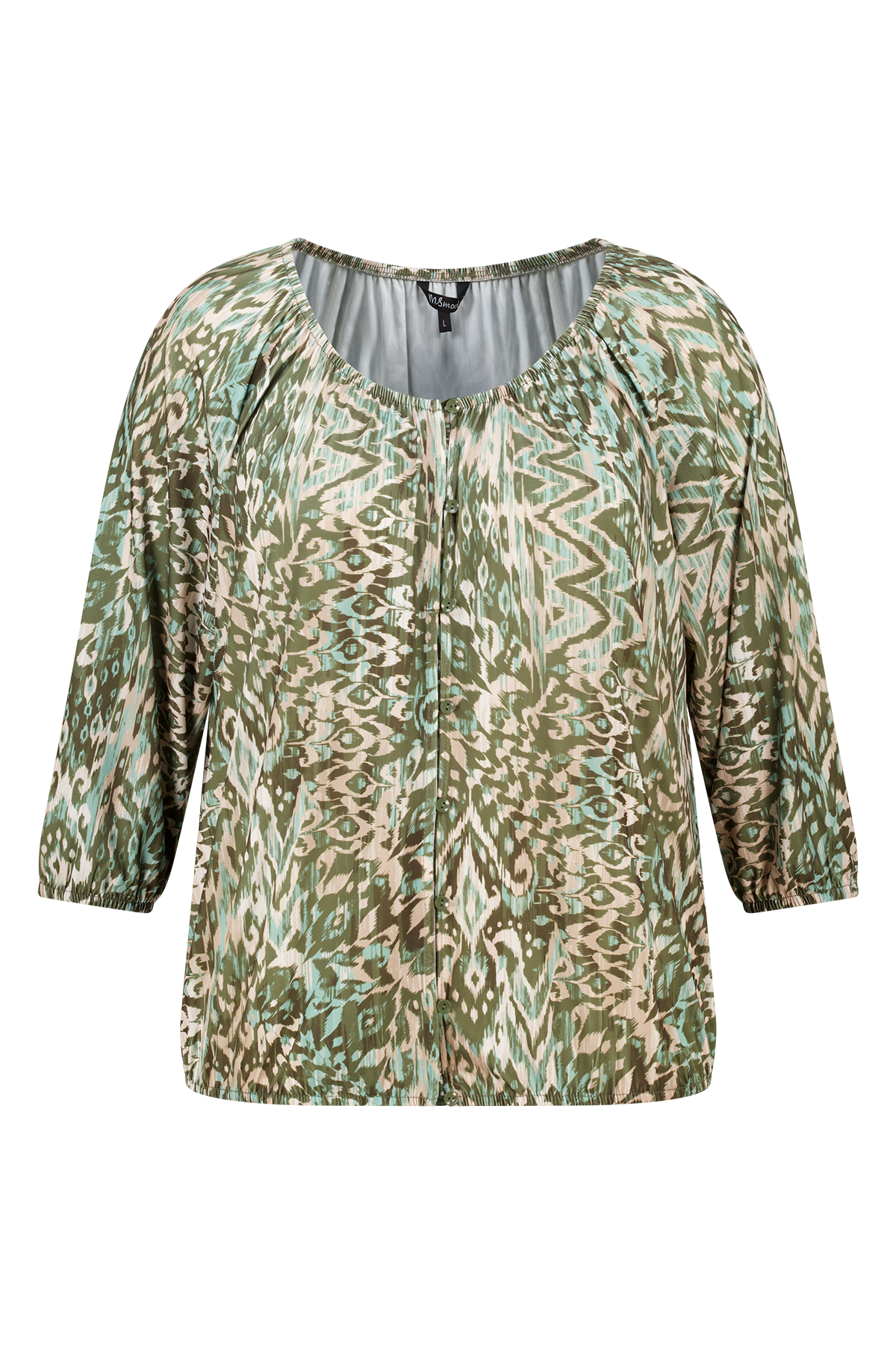 Blouse met print Multi Khaki