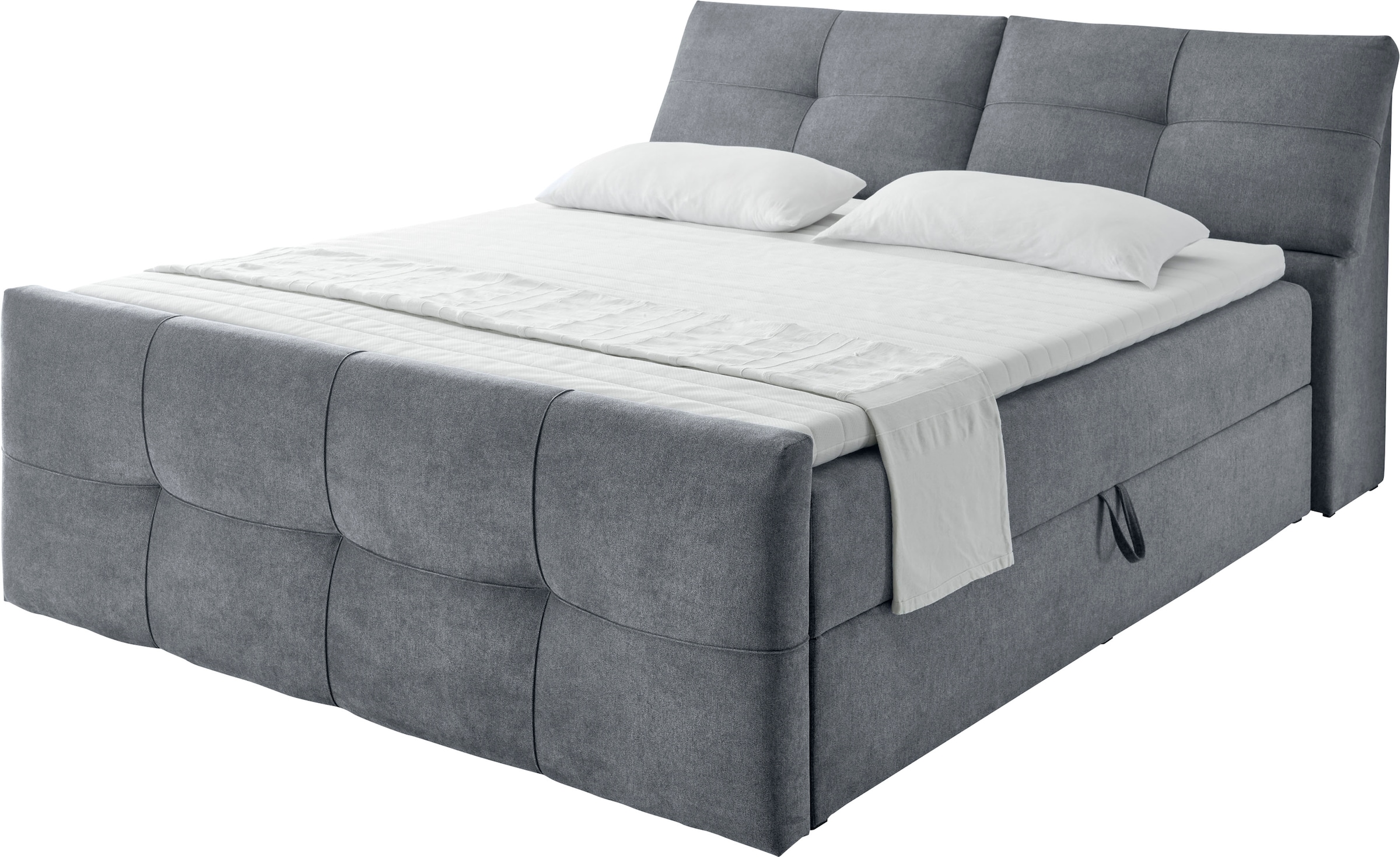 ED EXCITING DESIGN Boxbett »Redmond« 5 Stk. tlg. inkl. Zwei Bettkästen, Stauraum im Kopfteil und Topper