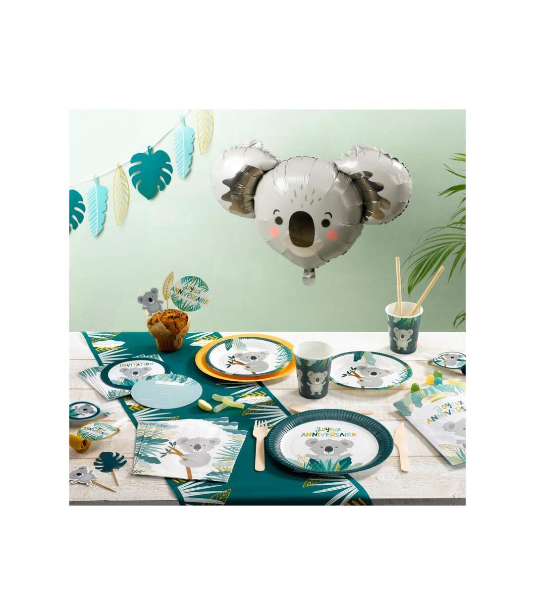 Paris Prix - Lot De 20 Serviettes En Papier koala 33x33cm Multicolore