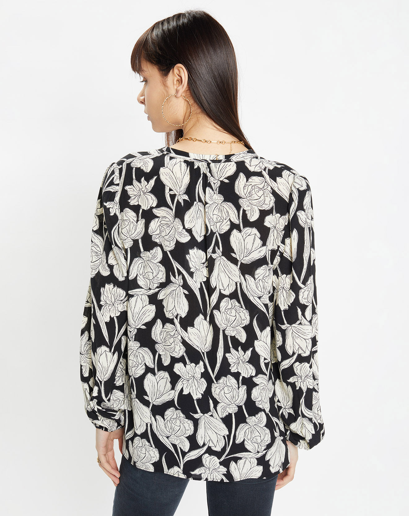 Zapa Blouse Balina imprimée noire