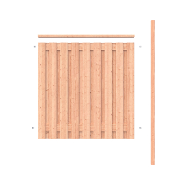 Schutting Royal Douglas hout geschaafd 1,9 m