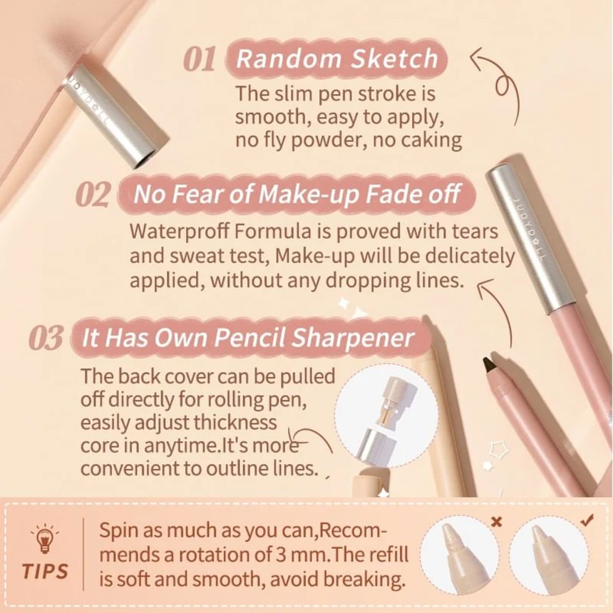 Judydoll - Creamy Gel Liner Oogschaduwpotlood - 3 Kleuren