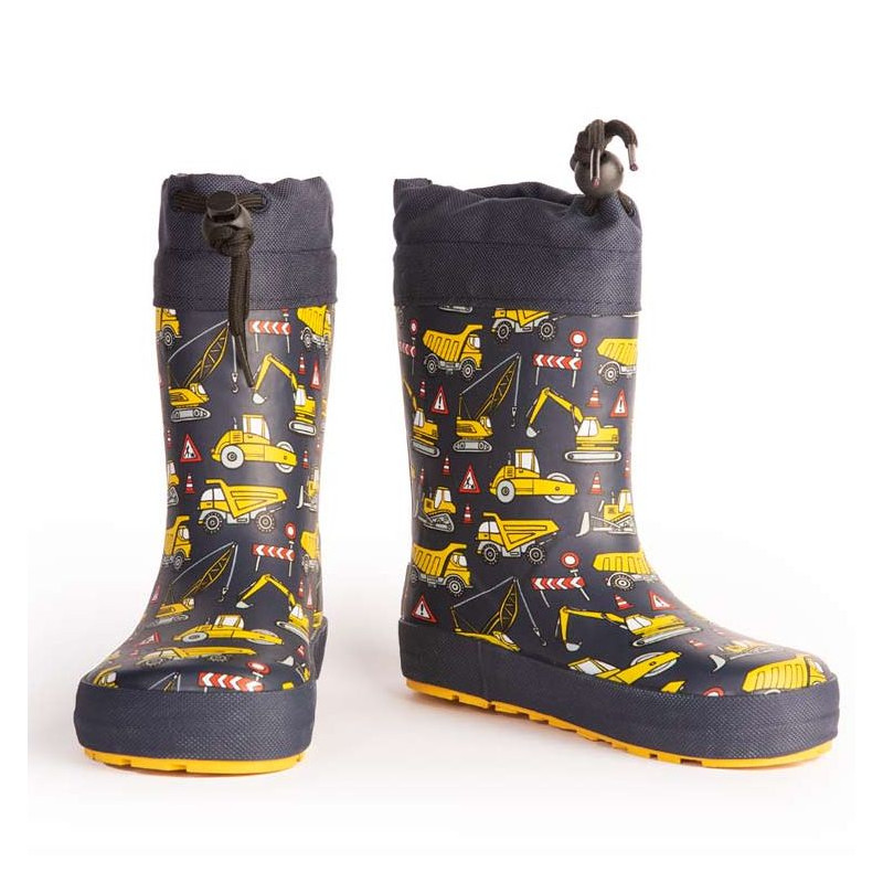 Koel Koel Wellie Fourrées Barefoot Tractor Bleu Lacets