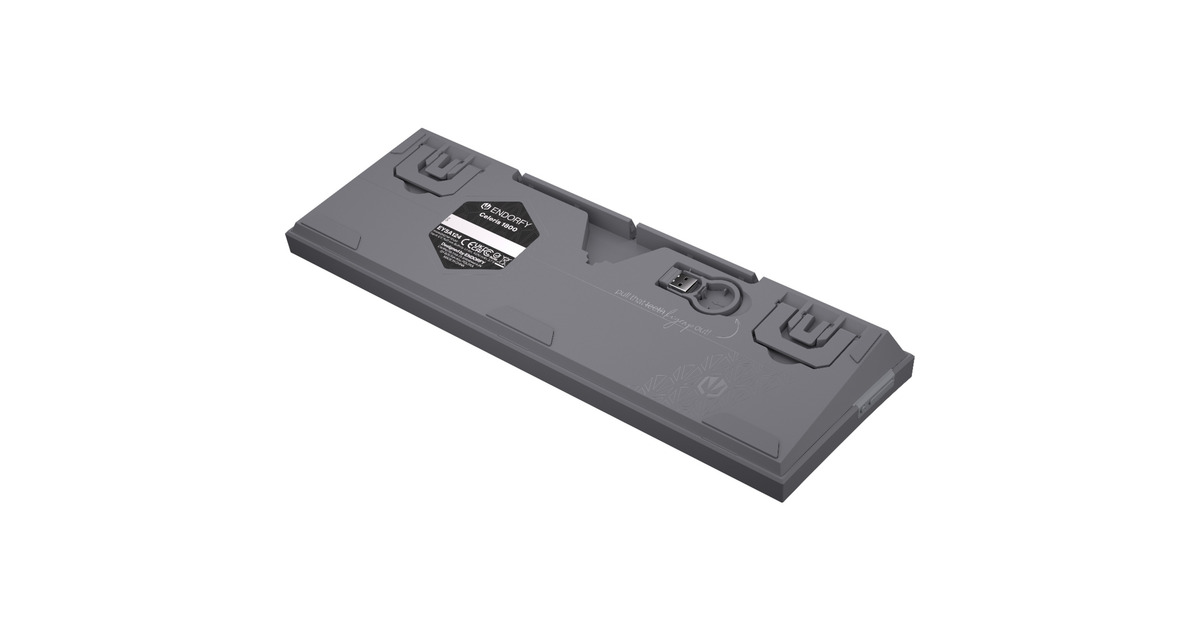 ENDORFYCeleris 1800, gaming toetsenbord  (Grijs, US lay-out, ENDORFY Yellow by Gateron, ARGB, PBT keycaps, Hot-swap, Bluetooth / USB-C / 2.4 GHz)