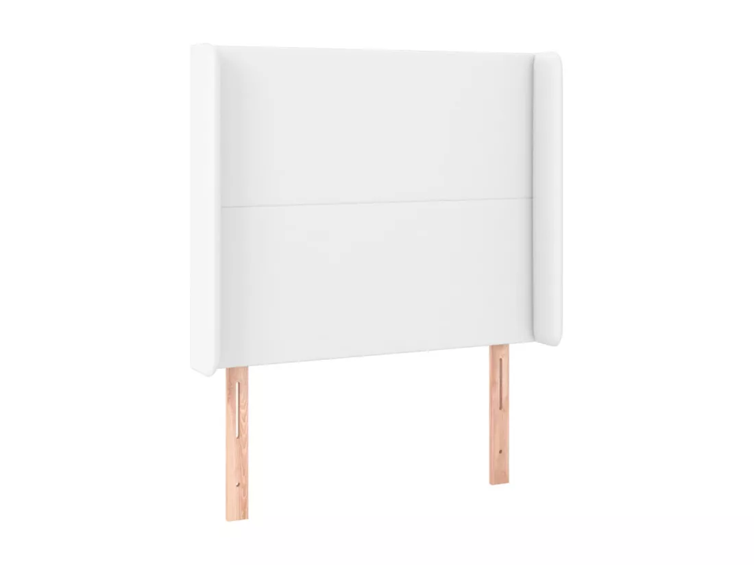 Sommier tapissier et matelas et LED Blanc 100x200 cm Similicuir