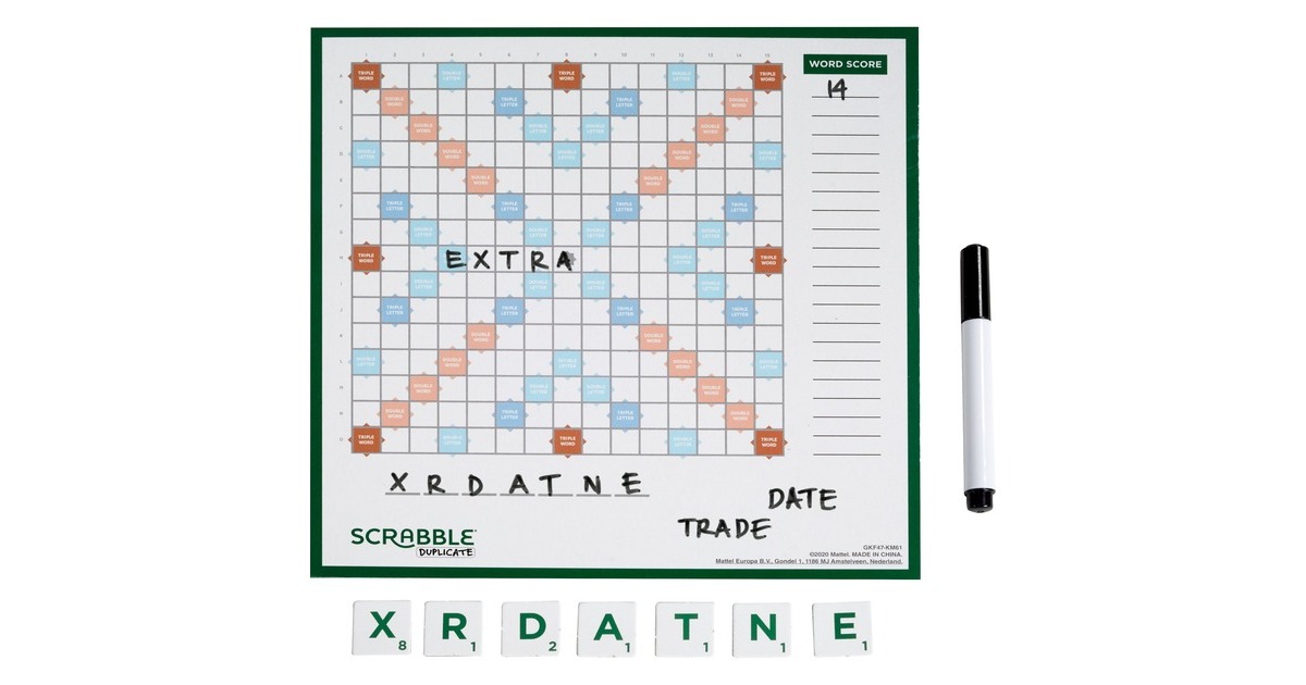 MattelScrabble Duplicate Bordspel  (Meertalig, 2 - 6 spelers, Vanaf 10 jaar)
