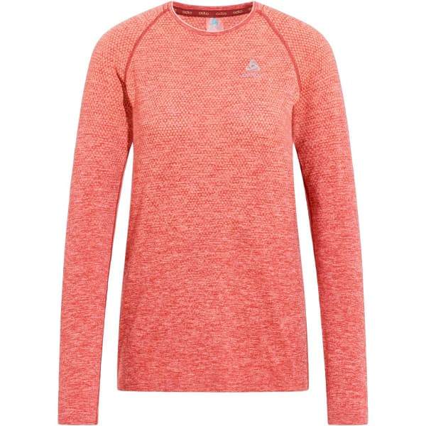 T-shirt running ODLO TS CREW NECK L/S ESSENTIAL SEAMLESS W CINNABAR MELANGE