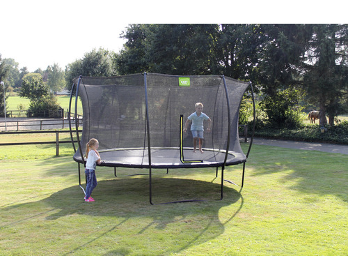 EXIT Silhouette trampoline met veiligheidsnet Ø 427 cm zwart
