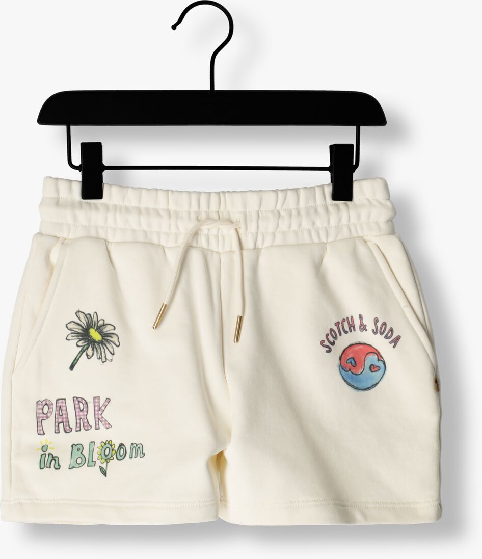 SCOTCH & SODA gebroken wit scotch & soda shorts placed artwork sweatshorts