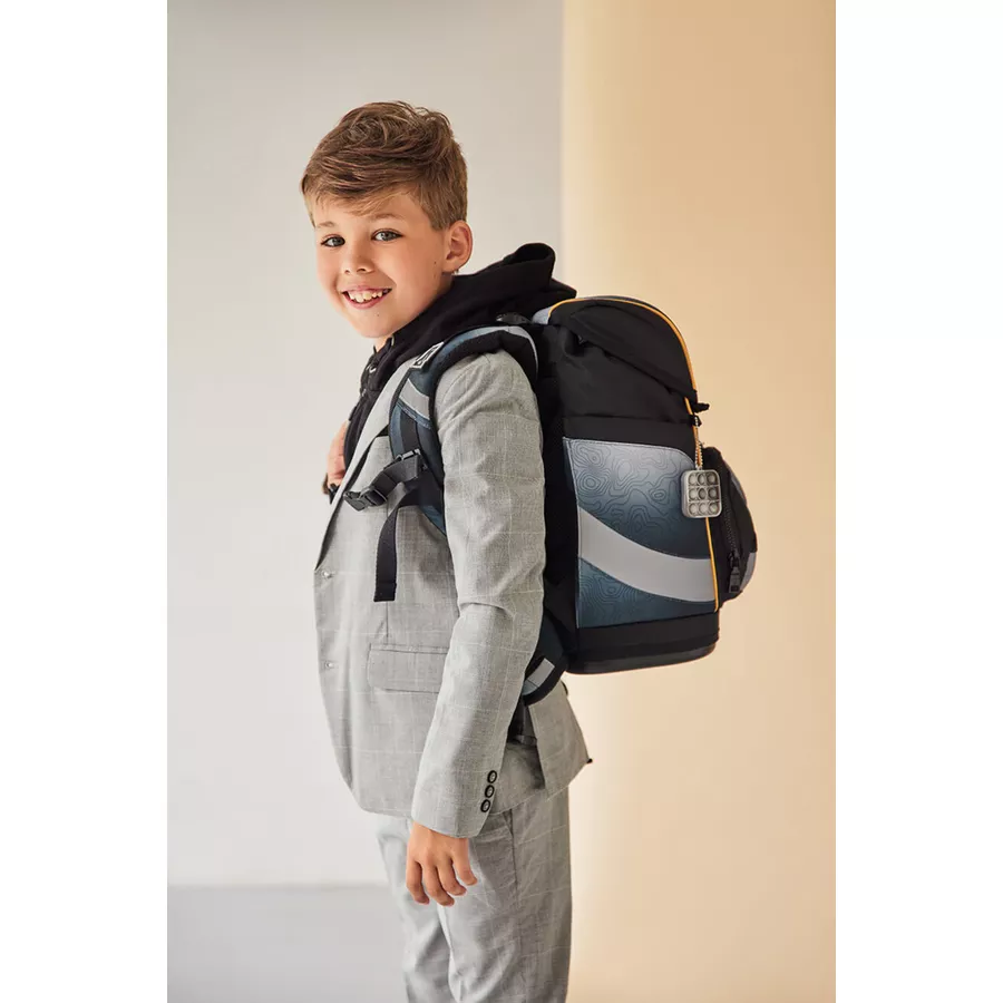Belmil Schulranzen Premium Smarty Plus Set 5-teilig Black Grey