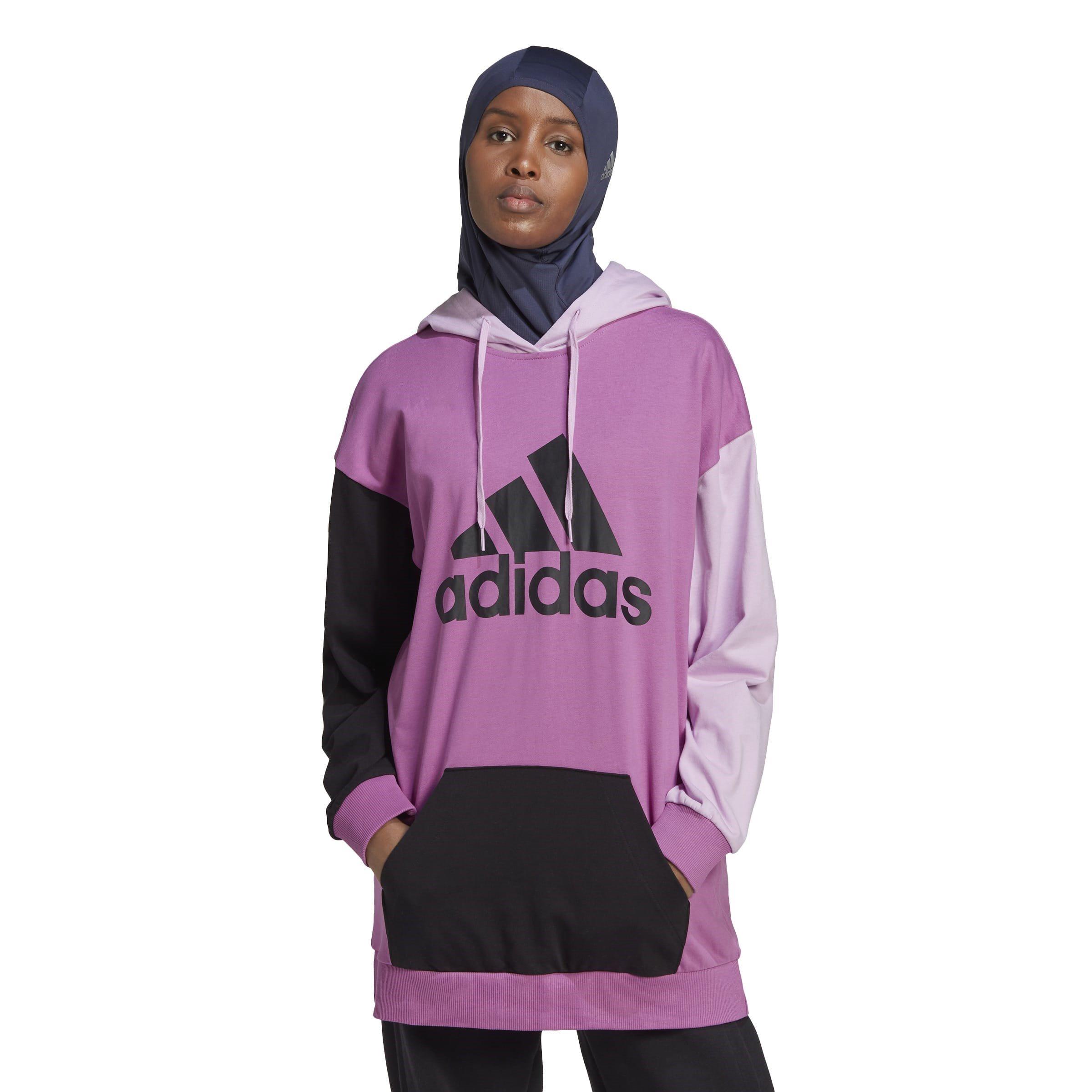 adidas Essentials Colorblock Logo Oversized Hoodie Womens