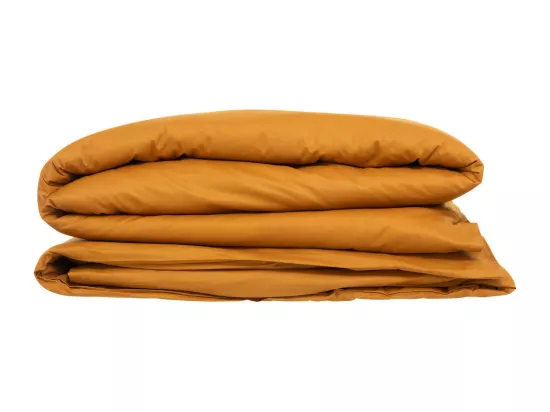 Housse de couette 1 Personne en Coton Jaune cumin 140 x 200 cm