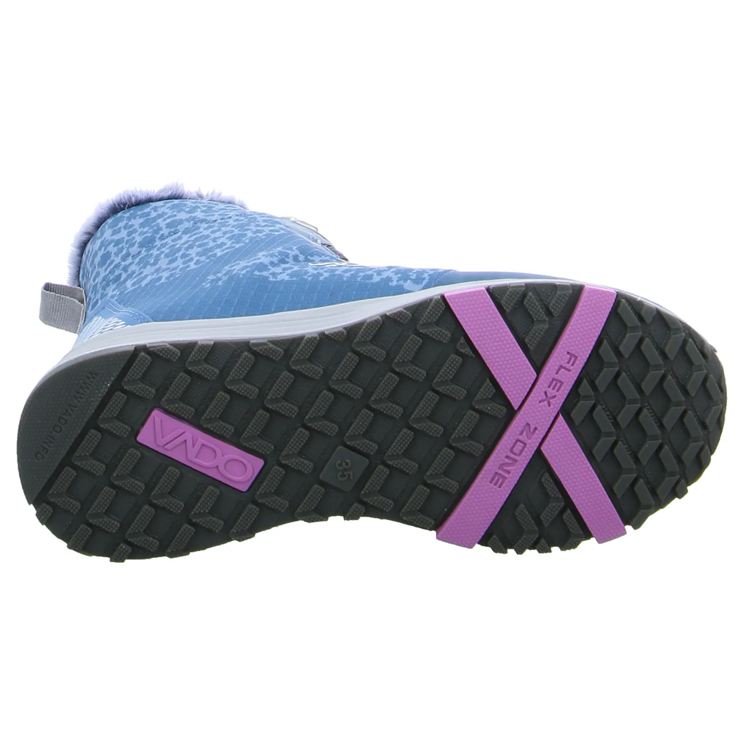 VADO Mädchen-Snowboot Membrane Blau Textil  Winter-Sneaker high